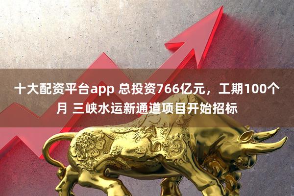 十大配资平台app 总投资766亿元，工期100个月 三峡水运新通道项目开始招标